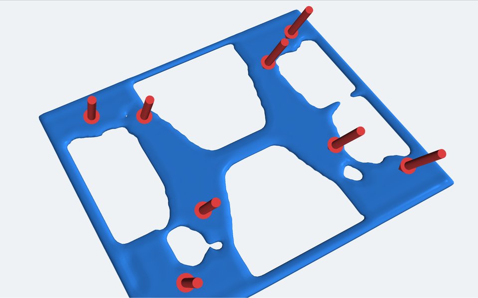 Topology optimisation of an enclosure floor